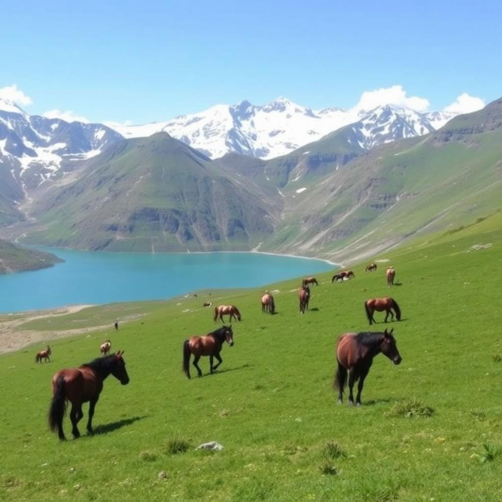 Trekkers in Kashmir meadows